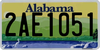 AL license plate 2AE1051
