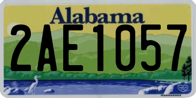 AL license plate 2AE1057