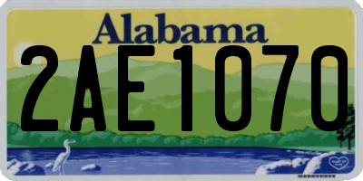 AL license plate 2AE1070