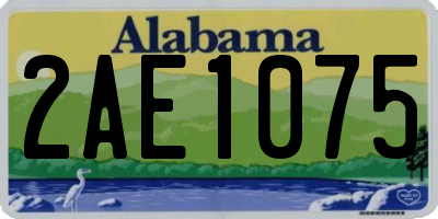 AL license plate 2AE1075