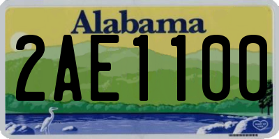 AL license plate 2AE1100