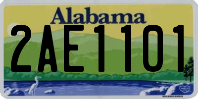 AL license plate 2AE1101