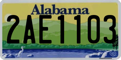 AL license plate 2AE1103