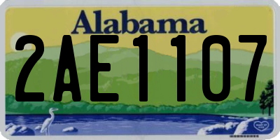 AL license plate 2AE1107