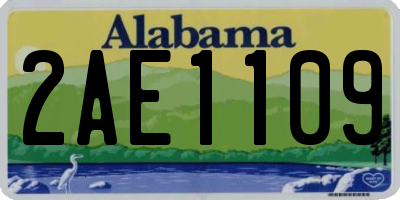 AL license plate 2AE1109