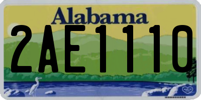 AL license plate 2AE1110