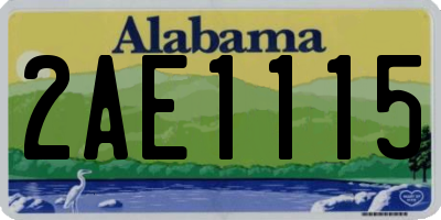 AL license plate 2AE1115