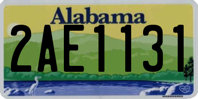 AL license plate 2AE1131