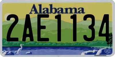 AL license plate 2AE1134