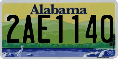 AL license plate 2AE1140