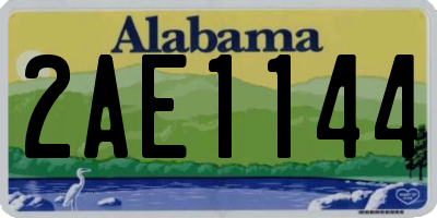AL license plate 2AE1144