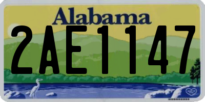 AL license plate 2AE1147