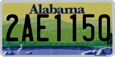 AL license plate 2AE1150