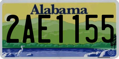 AL license plate 2AE1155