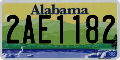 AL license plate 2AE1182