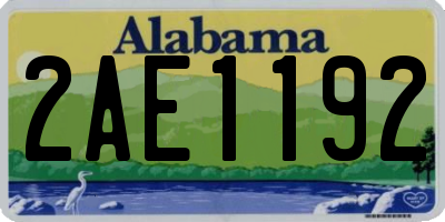AL license plate 2AE1192