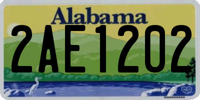 AL license plate 2AE1202