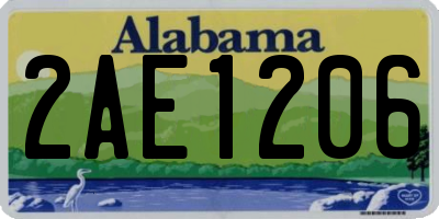 AL license plate 2AE1206