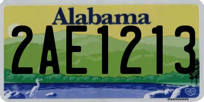 AL license plate 2AE1213