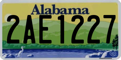 AL license plate 2AE1227