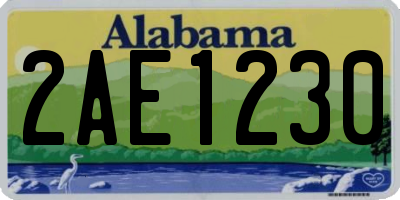 AL license plate 2AE1230