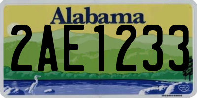 AL license plate 2AE1233