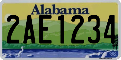 AL license plate 2AE1234