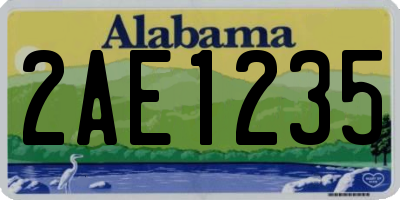 AL license plate 2AE1235