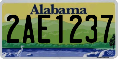 AL license plate 2AE1237