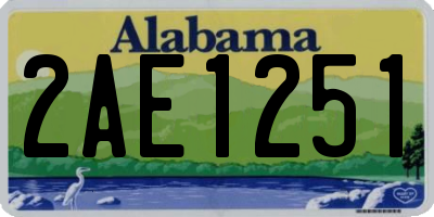 AL license plate 2AE1251
