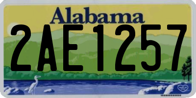 AL license plate 2AE1257