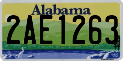 AL license plate 2AE1263