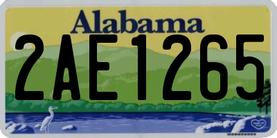 AL license plate 2AE1265