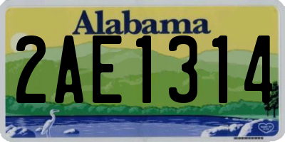AL license plate 2AE1314