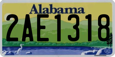 AL license plate 2AE1318