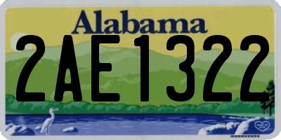 AL license plate 2AE1322