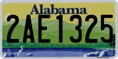 AL license plate 2AE1325