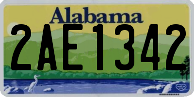 AL license plate 2AE1342