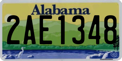 AL license plate 2AE1348