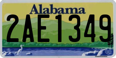 AL license plate 2AE1349