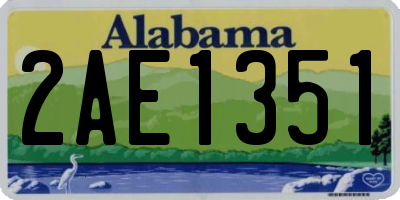 AL license plate 2AE1351