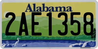 AL license plate 2AE1358
