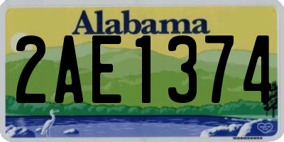 AL license plate 2AE1374