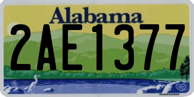 AL license plate 2AE1377
