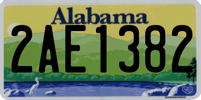 AL license plate 2AE1382
