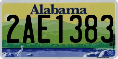 AL license plate 2AE1383