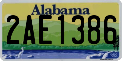 AL license plate 2AE1386