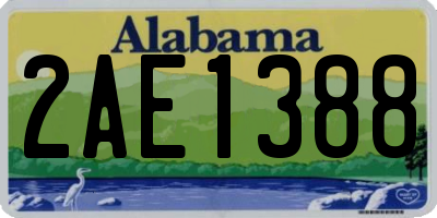 AL license plate 2AE1388