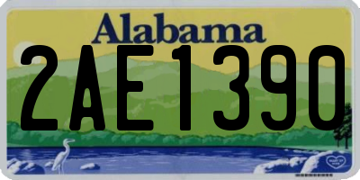 AL license plate 2AE1390