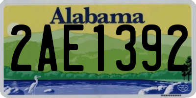 AL license plate 2AE1392